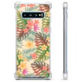 Samsung Galaxy S10 Hybrid Hoesje - Roze Bloemen