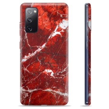 Samsung Galaxy S20 FE TPU-hoesje - Rood Marmer