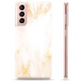 Samsung Galaxy S21 5G TPU-hoesje - Gouden Parel Marmer