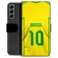 Samsung Galaxy S22+ 5G Premium Portemonnee Hoesje - Brazilië