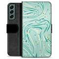 Samsung Galaxy S22+ 5G Premium Wallet Hoesje - Groen Mint