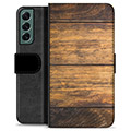 Samsung Galaxy S22+ 5G Premium Wallet Hoesje - Hout