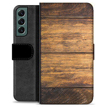 Samsung Galaxy S22+ 5G Premium Wallet Hoesje - Hout