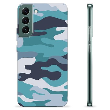 Samsung Galaxy S22+ 5G TPU Hoesje - Blauw Camouflage