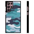 Samsung Galaxy S22 Ultra 5G Beschermende Cover - Blauwe Camouflage