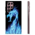 Samsung Galaxy S22 Ultra 5G TPU-hoesje - Blue Fire Dragon