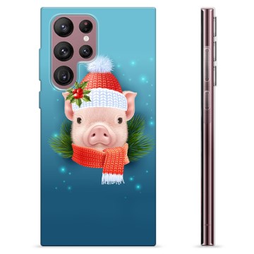 Samsung Galaxy S22 Ultra 5G TPU-hoesje - Winter Piggy