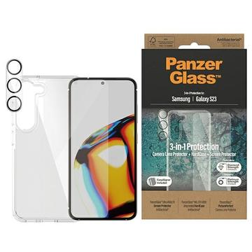 Samsung Galaxy S23 5G PanzerGlass 3-in-1 Beschermingsset - Doorzichtig