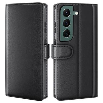 Samsung Galaxy S23 5G Leren Wallet Hoesje met Statief - Zwart