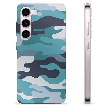 Samsung Galaxy S23 5G TPU-hoesje - Blauwe Camouflage