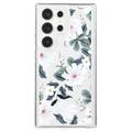 Samsung Galaxy S23 Ultra Fashion TPU hoesje - Witte bloemen