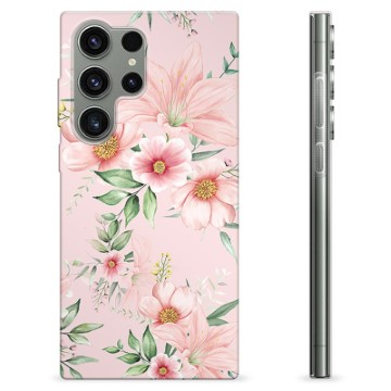 Samsung Galaxy S23 Ultra 5G TPU-hoesje - Aquarel Bloemen