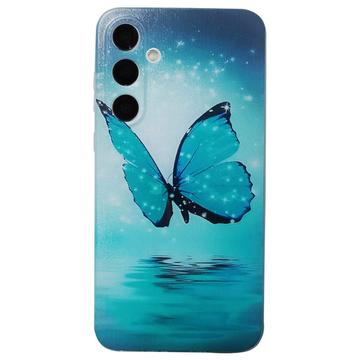 Samsung Galaxy S24 FE Stijlvolle Ultradunne TPU Hoesje - Blauw Vlinder