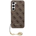 Samsung Galaxy S24 Guess 4G Charms Collection Hybride Hoesje - Bruin