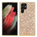 Samsung Galaxy S24 Ultra Glitter Series Hybride Hoesje - Goud