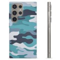 Samsung Galaxy S24 Ultra TPU-hoesje - Blauwe Camouflage