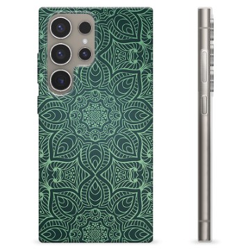 Samsung Galaxy S24 Ultra TPU-hoesje - Groene Mandala