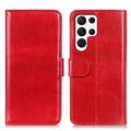 Samsung Galaxy S24 Ultra Portemonnee Hoesje met Magneetsluiting - Rood