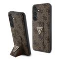 Samsung Galaxy S24+ Guess 4G Grip Stand Driehoek Logo Case - Bruin