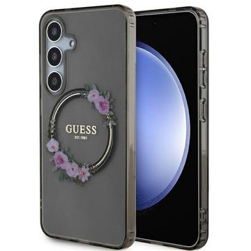 Samsung Galaxy S24+ Guess IML Flowers Wreath hoesje- MagSafe compatibel