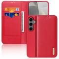 Samsung Galaxy S25 Dux Ducis Hivo Wallet Leren Hoesje - Rood