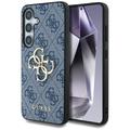 Samsung Galaxy S25 Guess 4G Big Metal Logo Hybride Hoesje - Blauw