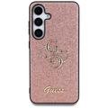 Samsung Galaxy S25 Guess Fixed Glitter 4G Metal Logo Cover