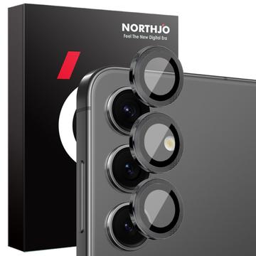 Samsung Galaxy S25 Northjo Camera Lens Beschermer Set - Zwart