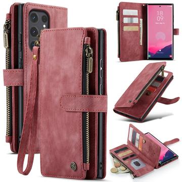 Samsung Galaxy S25 Ultra Caseme C30 Multifunctionele Portemonnee Hoesje - Rood