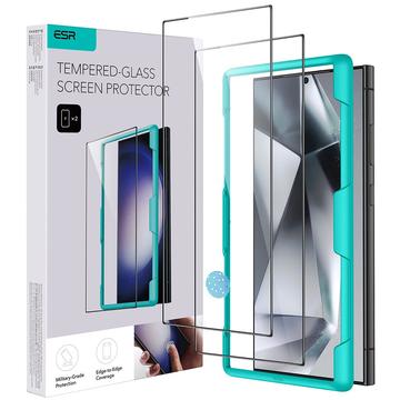 Samsung Galaxy S25 Ultra ESR Armorite Glazen Screenprotector - 9H, 0.3mm - 2 Stu. - Zwarte Rand