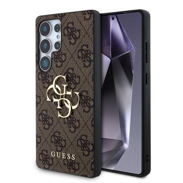 Samsung Galaxy S25 Ultra Guess 4G Big Metal Logo Hybride Hoesje - Bruin