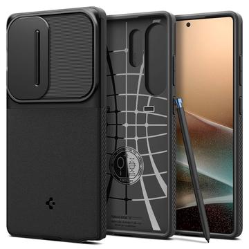 Samsung Galaxy S25 Ultra Spigen Optik Armor Hoesje - Zwart