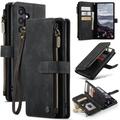 Samsung Galaxy S25+ Caseme C30 Multifunctioneel Portemonnee Hoesje - Zwart