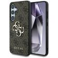 Samsung Galaxy S25+ Guess 4G Big Metal Logo Hybride Hoesje - Bruin