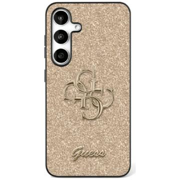 Samsung Galaxy S25+ Guess Fixed Glitter 4G Metal Logo Hoesje - Goud