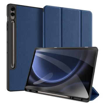 Samsung Galaxy Tab S9 FE+ Dux Ducis Domo Tri-Fold Smart Folio Hoesje (Geopende verpakking - Uitstekend) - Blauw