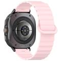 Samsung Galaxy Watch Ultra Magnetisch Siliconen Sportband - 47mm - Roze