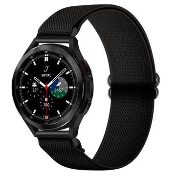 Samsung Galaxy Watch4/Watch4 Classic/Watch3/Active2/Active/Gear Sport/Gear S2 Classic Nylon gevlochten bandje - 20mm - Zwart