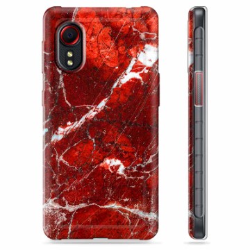 Samsung Galaxy Xcover 5 TPU Hoesje - Rood Marmer