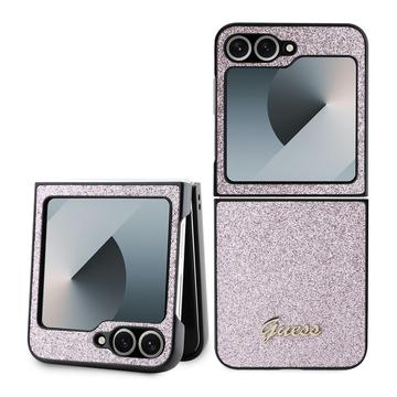 Samsung Galaxy Z Flip6 Guess Glitter Flakes Metal Logo Hybride Hoesje