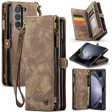 Samsung Galaxy Z Fold6 Caseme 008 2-in-1 Multifunctional Wallet Case - Brown