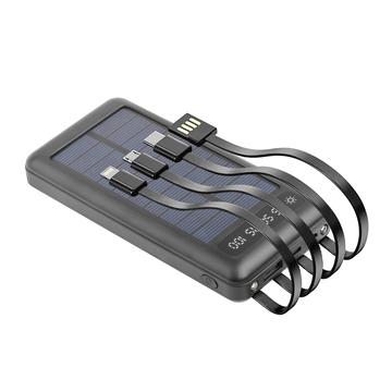 Setty SLR-100 4-in-1 zonne-energie bank 10000mAh - Zwart