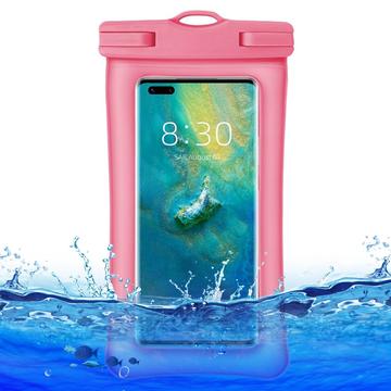 Schokbestendige Waterdichte Smartphonehoes met Band - 7.2" - Roze