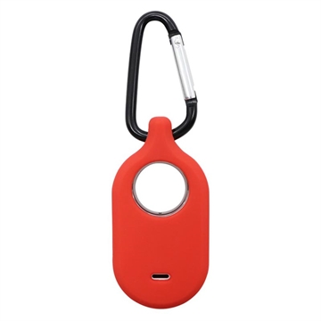 Samsung Galaxy SmartTag 2 Siliconen Hoesje met Sleutelhanger - Rood