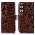 Sony Xperia 1 VI Crocodile Series Wallet Leren Hoesje met RFID