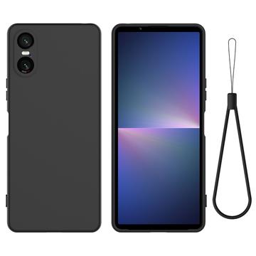 Sony Xperia 10 VI Liquid Siliconen Hoesje - Zwart