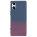 Sony Xperia 10 VI Ombre TPU hoesje - donkerblauw / donkerpaars