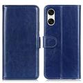 Sony Xperia 10 VI Portemonnee Hoesje met Magnetische Sluiting - Donkerblauw