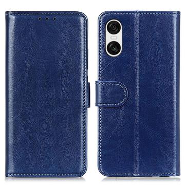 Sony Xperia 10 VI Portemonnee Hoesje met Magnetische Sluiting - Donkerblauw