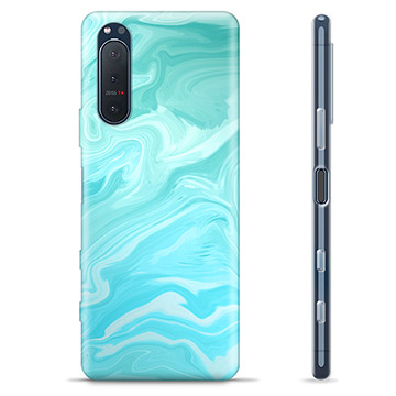 Sony Xperia 5 II TPU-hoesje - Blauw Marmer